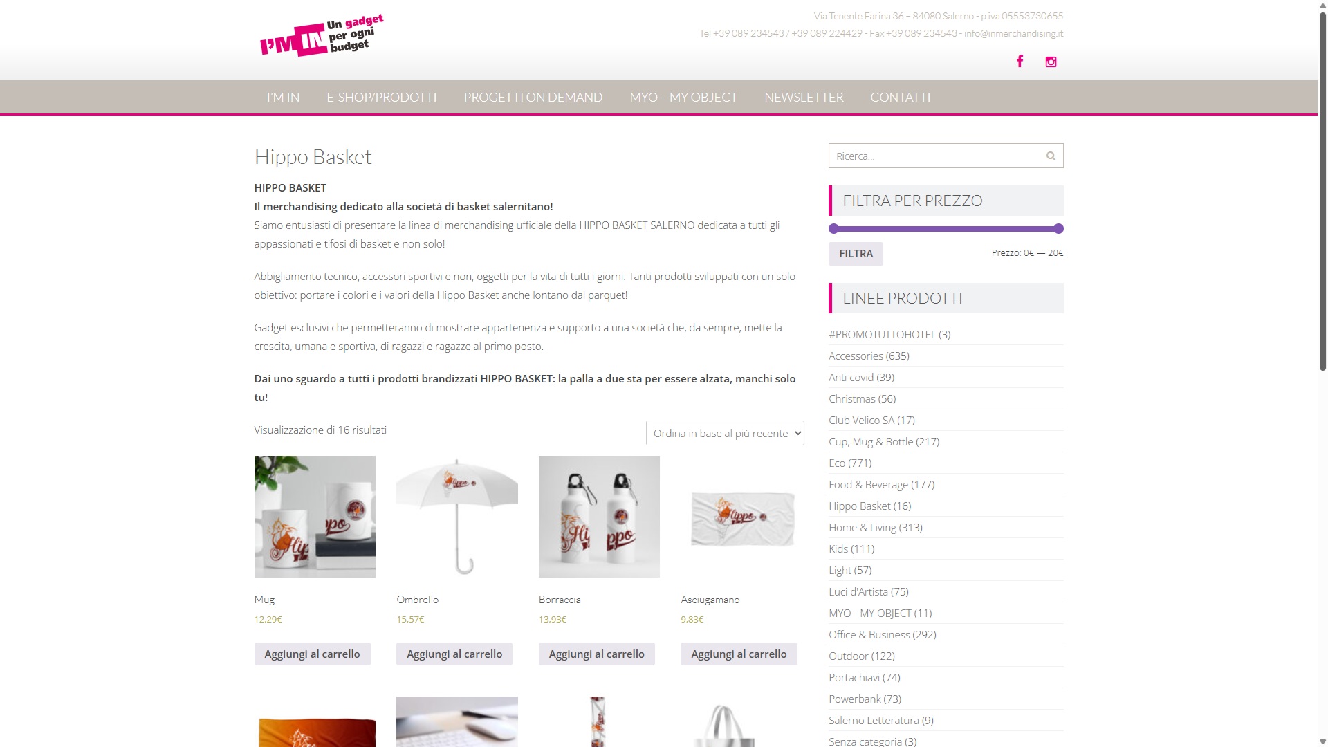 I'M IN presenta la linea di merchandising ufficiale della Hippo Basket Salerno